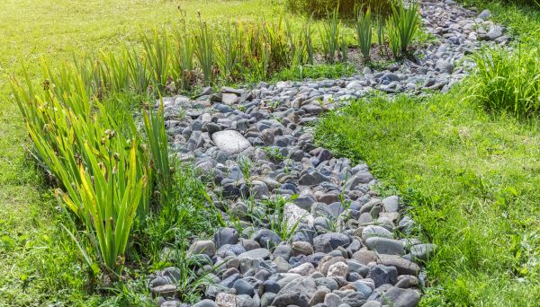 River Rock Garden Installation in Midland