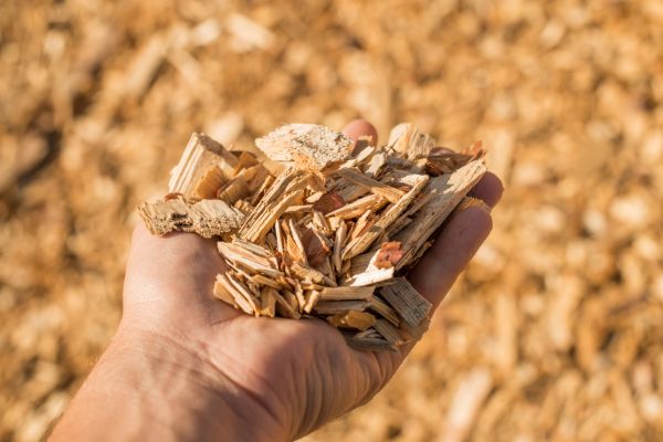 Wood Chips Spreading in Midland